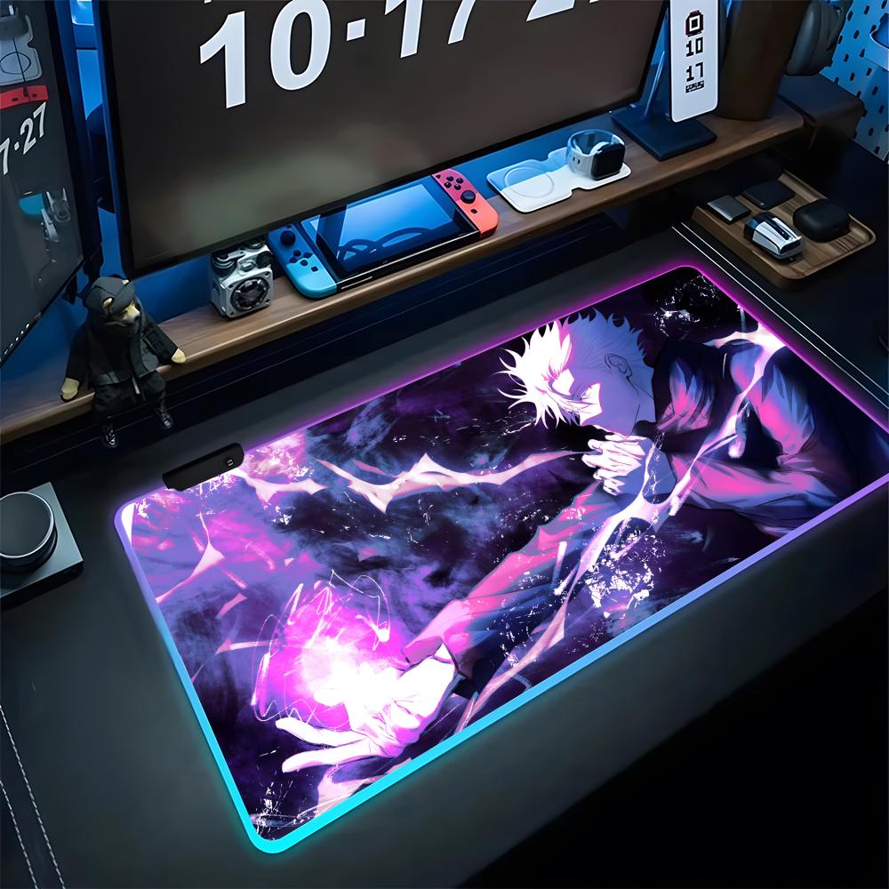 Rgb Mousepad - لوحة ماوس أنيمي J-jujutsu K-kaisen للألعاب