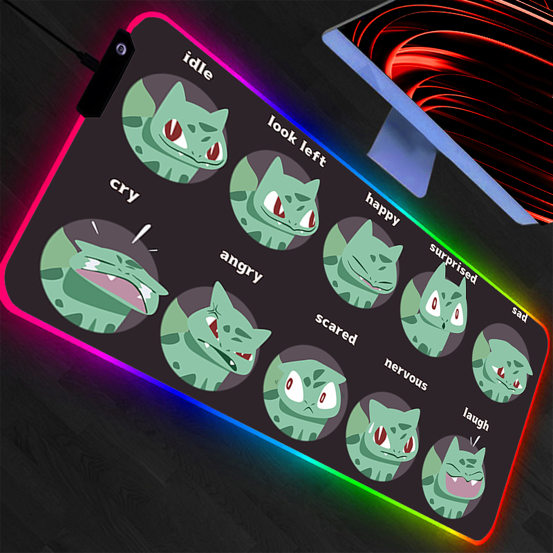 Rgb Mousepad - لوحة ماوس بوكيمون بيكاتشو بإضاءة LED