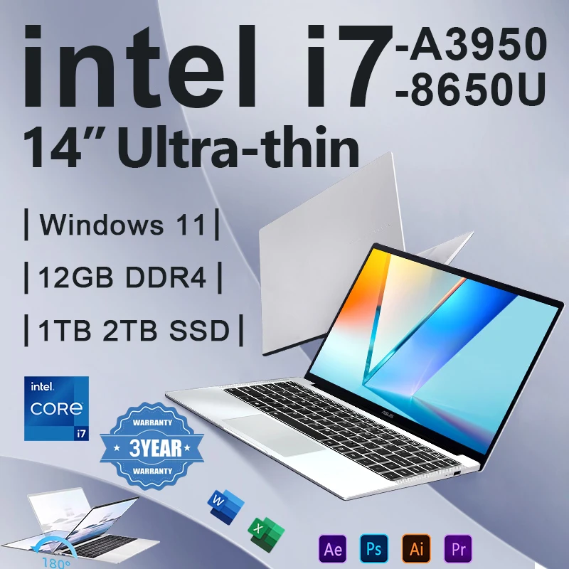 Pc Gaming I7 - كمبيوتر محمول مكتبي 2026 بنظام ويندوز