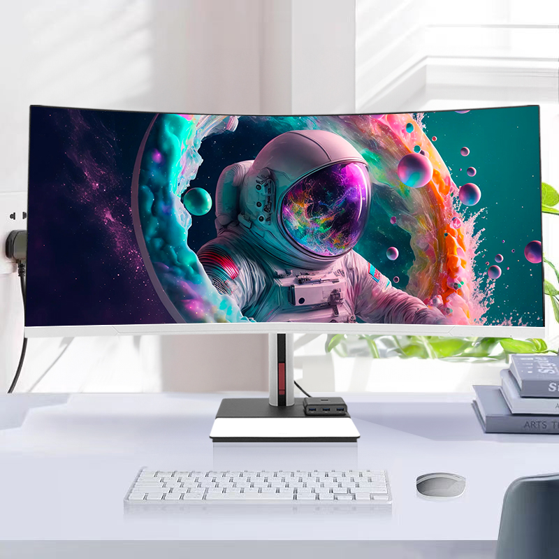 Pc Gaming I7 - كمبيوتر مكتبي بشاشة منحنية 34 بوصة