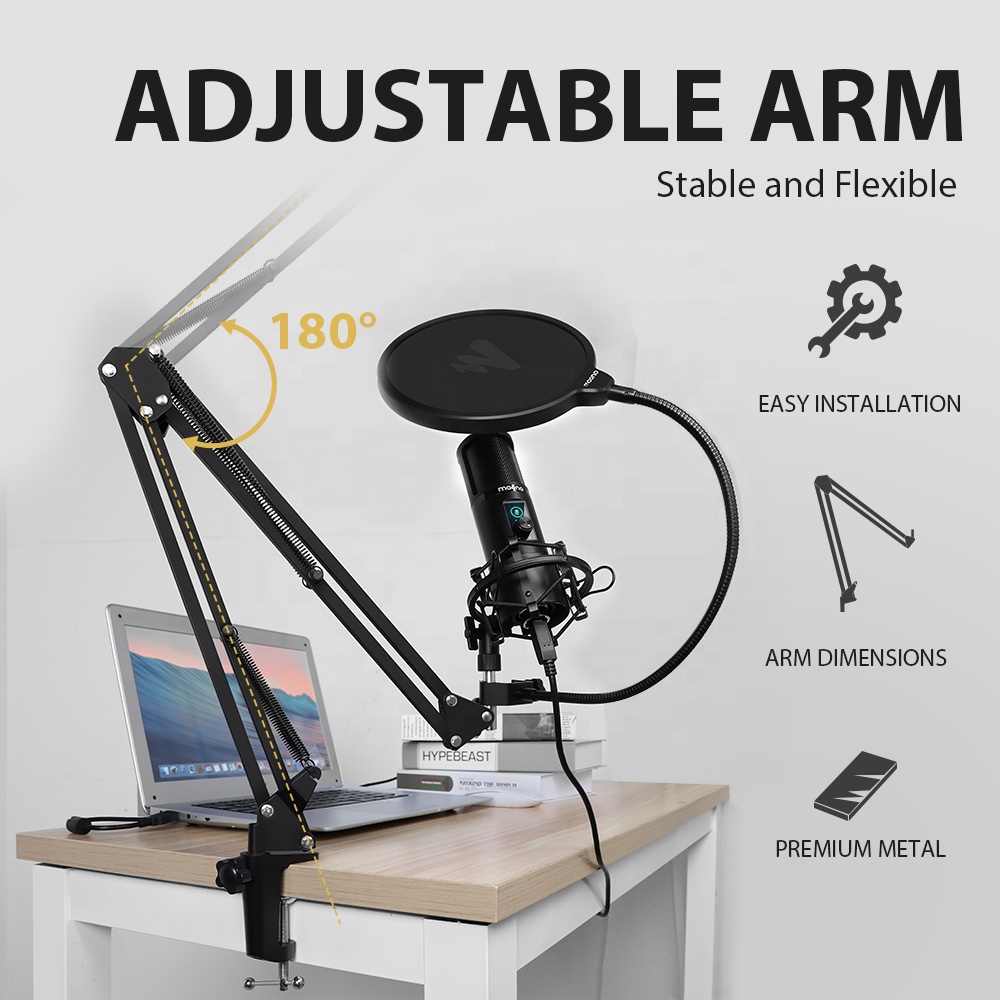 مايكروفون احترافي من ماونو مع  - مراجعة Gaming Microphone وسعره