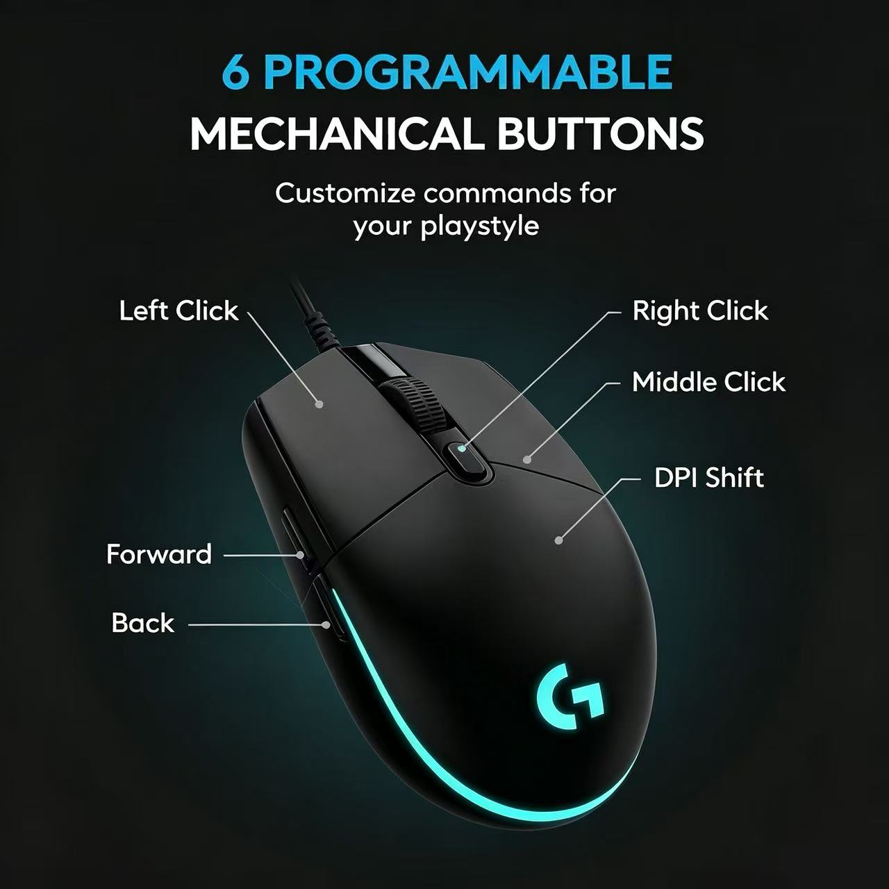 ماوس ألعاب لوجيتك G102 سلكي مت - مراجعة Pc Gaming Cs2 وسعره