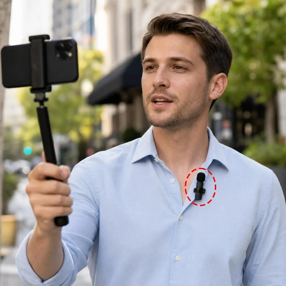 ميكروفون لافالير لاسلكي محمول  - مراجعة Gaming Microphone وسعره