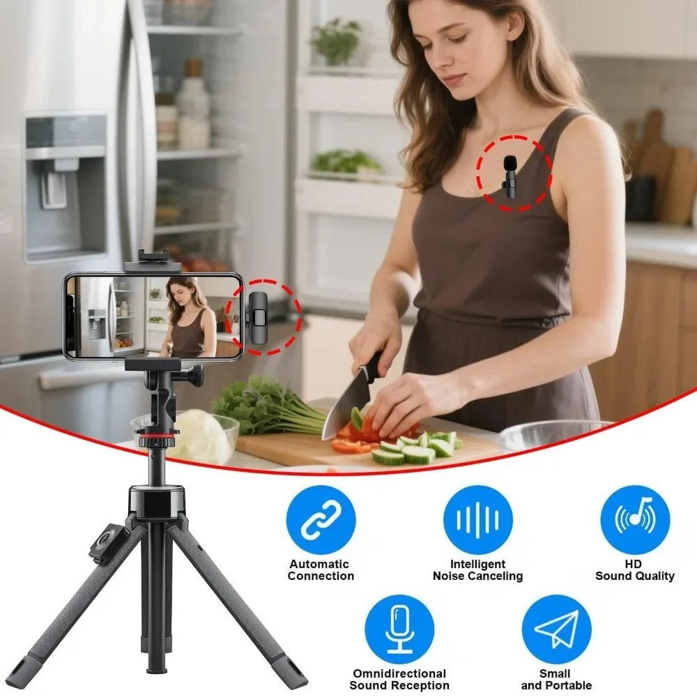 ميكروفون لافالير لاسلكي محمول  - مراجعة Gaming Microphone وسعره