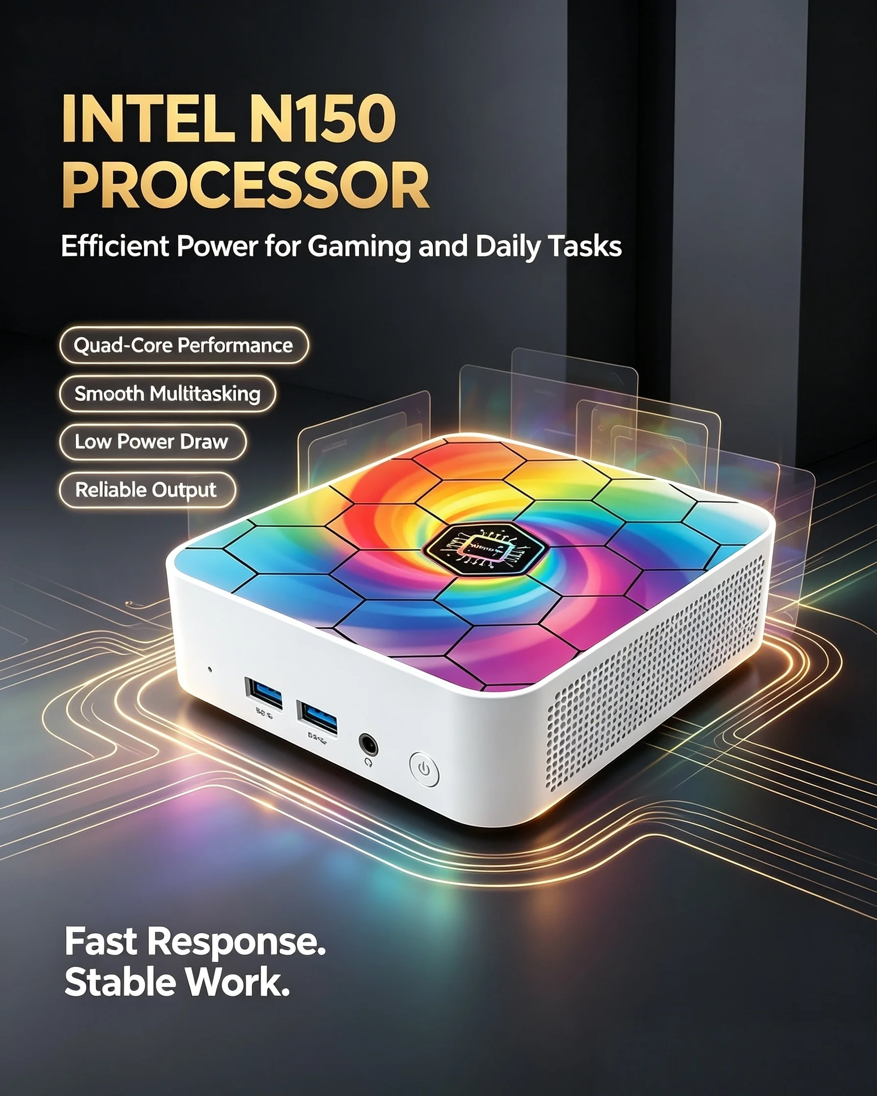 جهاز كمبيوتر صغير إنتل N150 وي - مراجعة Pc Gaming Cafe وسعره