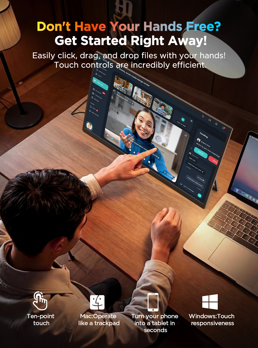 شاشة محمولة UPERFECT بدقة 4K ت - مراجعة Pc Gaming Y Monitor وسعره