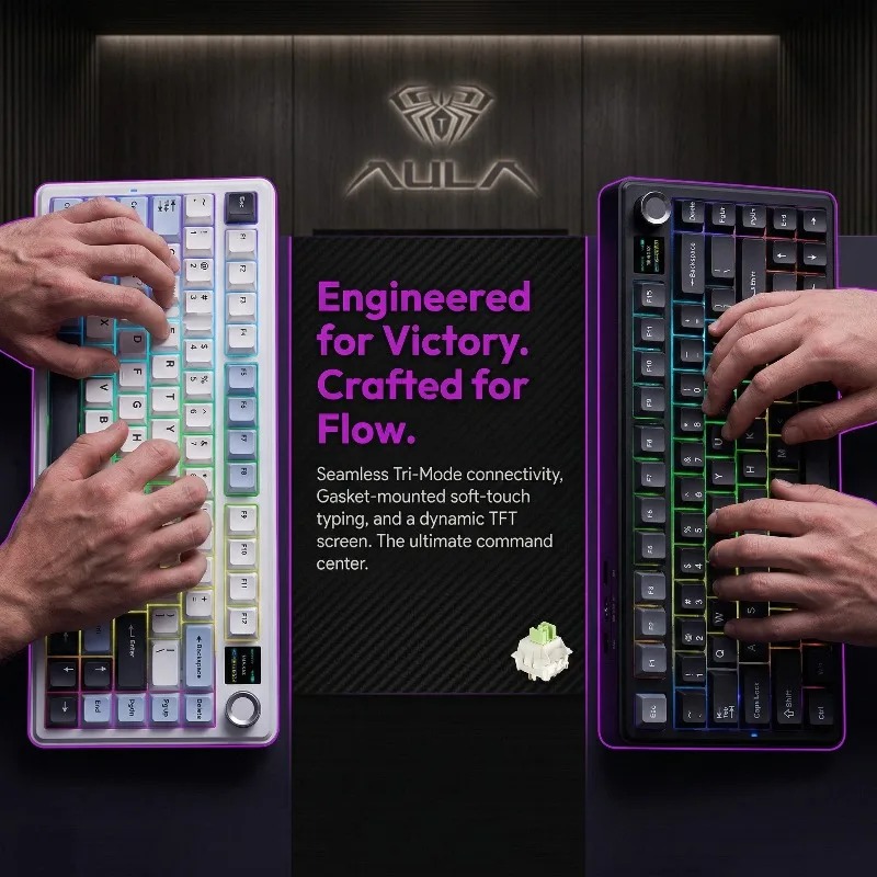 لوحة مفاتيح ميكانيكية AULA F75 - مراجعة Pc Gaming Rgb وسعره