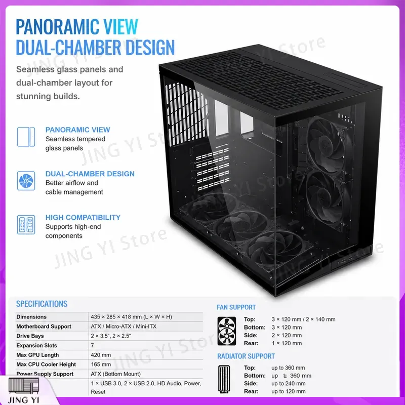 علبة كمبيوتر جديدة O11 Dynamic - مراجعة Pc Gaming Itx وسعره
