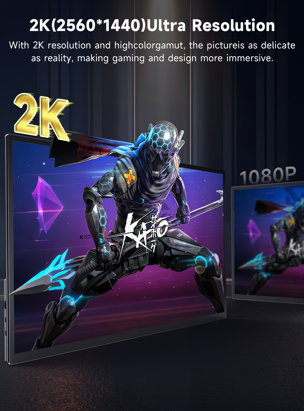 شاشة محمولة UPERFECT مقاس 23.8 - مراجعة Pc Gaming Y Monitor وسعره