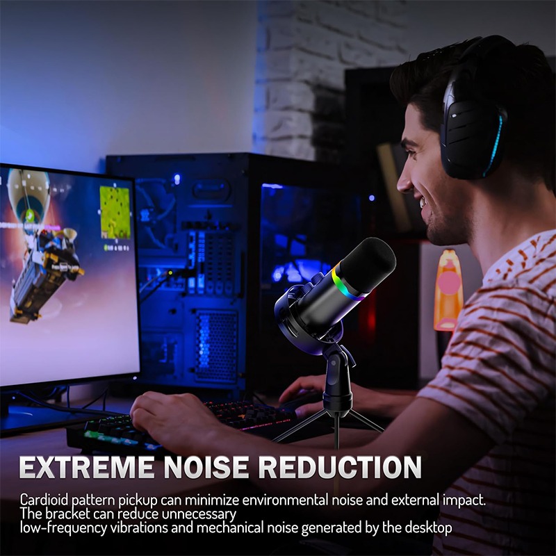 ميكروفون ألعاب USB مع حامل ذرا - مراجعة Gaming Microphone وسعره