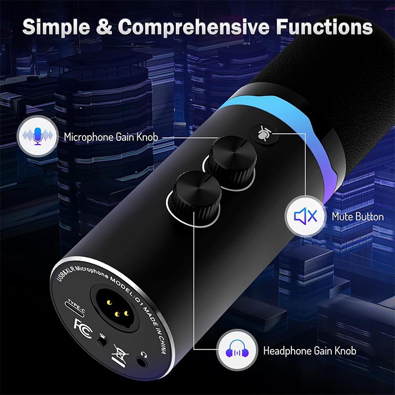 ميكروفون ألعاب USB مع حامل ذرا - مراجعة Gaming Microphone وسعره